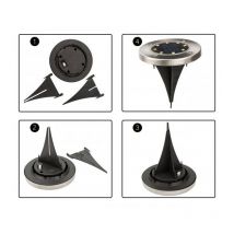 Projecteur de sol énergie solaire 8 led lumière froide imperméable l'extérieur