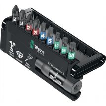 Wera - Assortiment d'embouts Bit-Check 10 Impaktor 1 10 pièces PZD/T/6 pans. Porte-outil chang. rapide