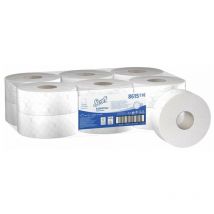 Scott - Essential Jumbo Roll Toilet Tissue 8615 - 2 Ply Toilet Paper - 12 Rolls x - White