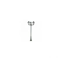 Hängelampe aus gegossenem Aluminium mit transparenten Glasdiffusoren in Graphit