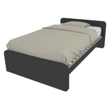Lit queen size avec sommier, idéal pour les chambres d'enfants - Basalto
