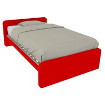Mobilfino Camerette - Lit queen size avec sommier, idéal pour les chambres d'enfants - Rouge