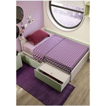 Mobilfino Camerette - Letto singolo 120x190 con cassettoni, personalizzabile e facile montaggio - Avio/Marina