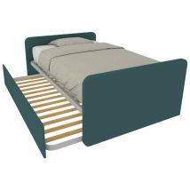 Lit queen size avec lit gigogne - Verde Petrolio