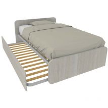 Mobilfino Camerette - Letto 1 piazza e mezza con letto estraibile - Rovere rock