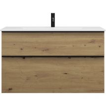 Burgbad - Eqio Slim lavabo de cerámica con mueble bajo para lavabo,