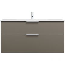Burgbad - Eqio Slim lavabo de cerámica con mueble bajo para lavabo,