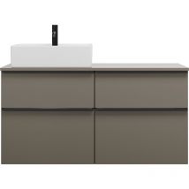 burgbad Eqio mueble bajo para lavabo con consola, recorte a la