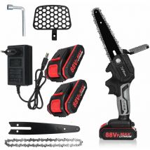 88V Scie à chaîne électroportative 3000W Mini Tronçonneuse à batterie - 6 pouces sans fil - avec 2 Batteries swagx