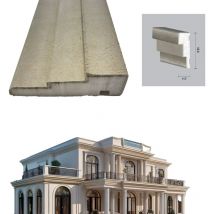 Eternal Parquet - 8,99ml stock Pacco da 20ml di cornice decorativa in xps Resinata per esterno 12,5X4,5X200cm PD120