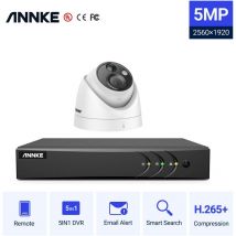 Annke - 8CH kit de système de caméra de sécurité,5 en 1 H.265 + enregistreur dvr caméra 2MP vidéosurveillance étanche extérieur de kit