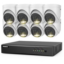 Annke - 8CH système de caméra de sécurité,5 en 1 H.265 + enregistreur dvr caméra 2MP vidéosurveillance étanche extérieur de kit