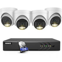 Annke - 8CH système de sécurité vidéo 5 en 1 H.265 + enregistreur dvr caméra 2MP Protection étanche extérieure Kit de vidéosurveillance 4 caméra -2