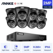 Berwachungskamera Set dvr 8×1080P Smart ir Nachtsicht Wasserdichte Fernzugriff cctv Kamera Videoüberwachungssets - Annke