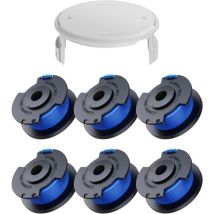 Missdong - 7er-Pack Kantenschneider-Ersatzspulen für Ryobi One + AC14RL3A 18 v 24 v 40 v Kantenschneider, Spulen-Ø 1,6 mm, Länge 20,11 m (6 Spulen