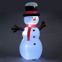 Snowtime - 2.4M Giant Inflatable Snowman Christmas Display - 12 Led's