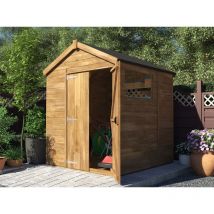 Dunster House Ltd. - Dunster House Wooden Shed 1.8m x 1.8m Pressure Treated Outdoor Garden Storage Window Overlord Apex