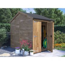 Dunster House Ltd. - Dunster House Bike Shed Storage 1.8m x 2.4m Garden Building Wooden Pressure Treated Overlord Apex