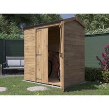 Dunster House Ltd. - Dunster House Garden Shed 1.8 m x 1.2m Wooden Outdoor Storage Overlord Apex Roof No Window