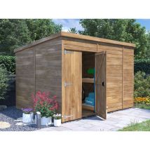 Dunster House Ltd. - Dunster House Wooden Shed Workshop 3m x 2.4m Garden Storage Pressure Treated Overlord Pent