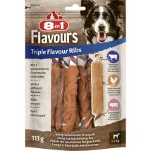 Flavours Kaustange Triple Flavour Ribs 113 g Hundeleckerlis - 8in1