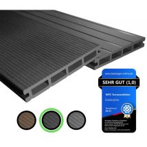 8m² Anthrazit wpc Terrassendielen Komplettset - Endorphin