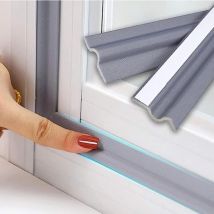 Jusch - 8m Gris Joint Portes de Mousse porte et Autocollante FenêTres,Joint Bande Etancheite Anti PoussièRe Collision pour Bloquer Les Fissures,Joint