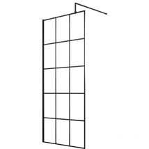 Balterley - 8mm Toughened Safety Glass Black Framed Wetroom Screen - 900mm
