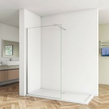 Duschparadies-de - 160x200cm+N Form: 90cm Stabilisator 8mm Nano Sicherheitsglas Walk in Duschwand Duschabtrennung Höhe 200cm