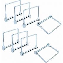 8pcs Goupille de Verrouillage, Axe de Verrouillage de Broche de Coupleur de Sécurité en Acier Inoxydable, Galvanisé Carrée Boucle de Fil Goupille