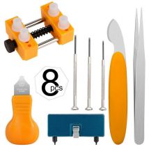Minetgnon - 8Pcs Outil Changement Pile Montre Kits-Ouvre Boitier Montre Utilisé pour Ouvrir le couvercle de la Montre en Tournant Réparation