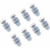 8pcs Rouleau de Porte de Douche - Porte Coulissante en Verre Salle de Bains (25mm) - Plastique Durable