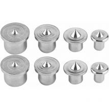 Hoopzi - 8pcs Wood Alignment Stud Centering Tool Points Marker Drill Center, 4/5/6/8/10/12 mm Pin (Hollow)