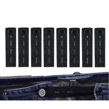 Longziming - Lot de 8 rallonges de taille élastiques réglables - Bouton - Pas de couture nécessaire - Extensions de jeans pour homme et femme