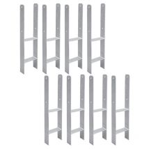 8x Ancoraggio h Supporto del palo 141MM zincato a caldo Ancoraggio del palo Carport