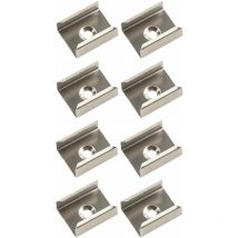 Cyclingcolors - 8x Clip de fixation pour profilé bandes led support de montage 20 x 16 x 7mm Ruban Eclairage Intérieur Maison Lumière Meuble Salon