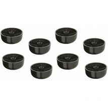 8x pied de meuble 45mm en plastique noir rond patin guide canapé lit table bricolage