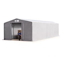 Toolport - 8x16m hangar PRIMEtex pvc 2300 n, , h. 4m avec porte coulissante et fenêtres dans le toit