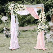 Senderpick - Arche de jardin pour mariage, 2 x 1,5 m, cadre en métal doré, arche pour ballons, arrangement floral, arche carrée en métal pour