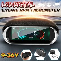 9-36V universel véhicule voiture camion bateau suv remorques lcd couleur tachymètre numérique jauge 50 9999 tr/min