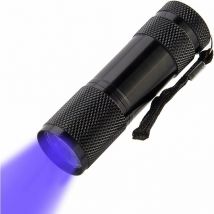 Alwaysh - 9 led uv Torch/Black Light, uv led Flashlight, Spot Finder, Find Stains on Clothes, Rugs or Carpets(Batteries Not Included)