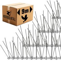 Niederberg Metall - 9 Mètres Pics Anti-Pigeons Plastique - Piques Anti Oiseaux Repulsif Chat Jardin