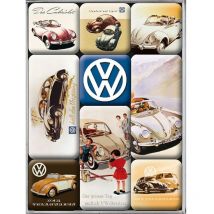 9 mini-magnets Volkswagen