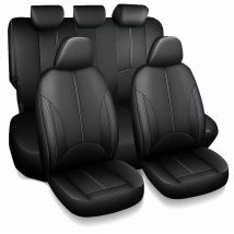 Alwaysh - 9 Pcs/Set pu Leather Car Auto Truck suv Seat Cover Full Set Front Rear Seat Cushion Mat Protector