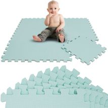 9 Pièces Tapis de Sol Bébé 30x30 Tapis Mousse Bebe Tapis de Jeux Enfant Pliable