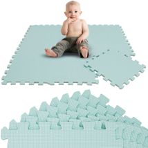 9 Teile Spielmatte Baby Puzzlematte - 30x30 Krabbelmatte Bodenmatte Kinderzimmer
