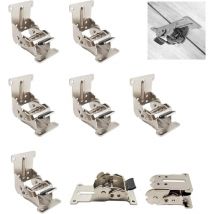 0-90-180 Degree Self-Locking Folding Hinge Drop Leaf Table Extension Panel Folding Bracket Iron Folding Workbench Fittings with Silver 8 Pack