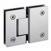 90o Glastür-Klemmscharnier, rahmenloser Wandhalterungsclip für 8–10 mm Glasduschtüren mit Schraubenzubehör