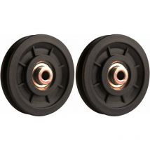 BSR - 90-mm-Nylon-Rolle mit Lager, Muskeltrainingsrolle, Universalrad für Kabelmaschinen, Fitnessgeräte, Garagentor, Schiebetürrolle