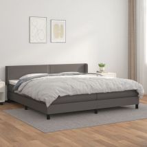 Furniture Limited - Sommier à lattes de lit avec matelas Gris 200